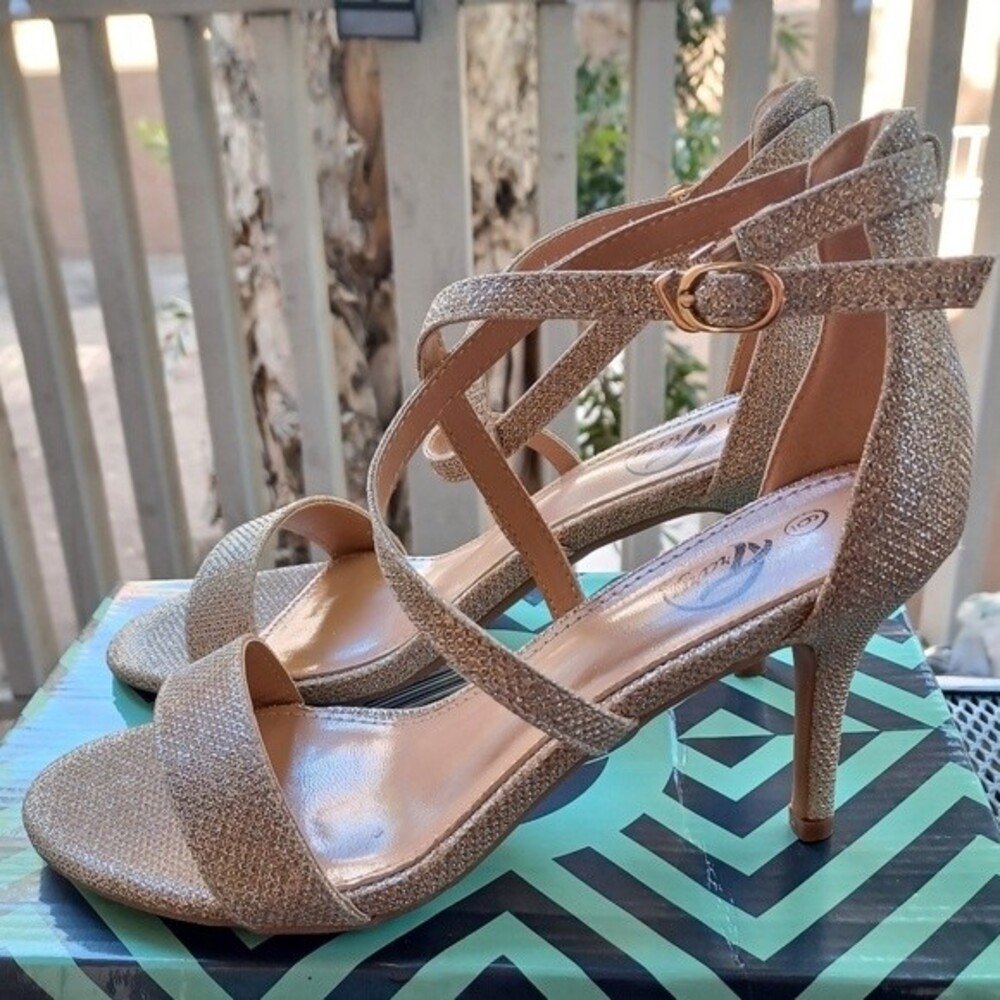 Sparkly Dress High Heel Sandals size 6